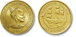coin with the Frigate Jylland
