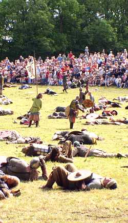 Dead Vikings at the battlefield